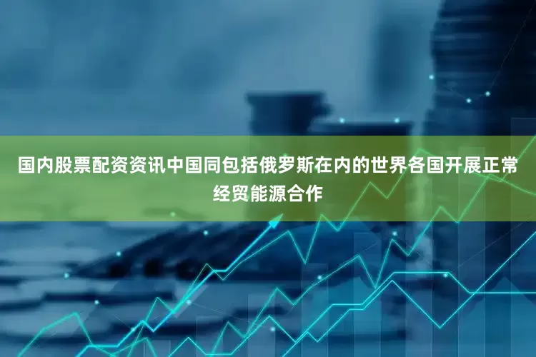 国内股票配资资讯中国同包括俄罗斯在内的世界各国开展正常经贸能源合作